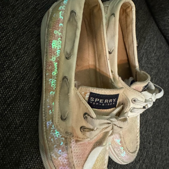 Iridescent White Sperrys - Picture 2 of 7